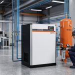 Máy nén khí trục vít Hitachi 7.5kW 10HP chính hãng cho nhà xưởng sản xuất