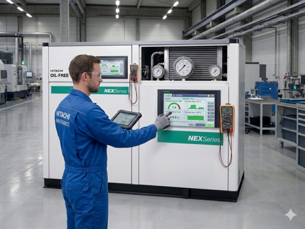 Chạy thử máy nén khí sau bảo dưỡng