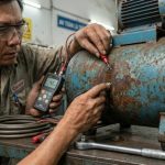 Kiểm tra bình chứa khí máy nén khí cũ có bị rỉ sét