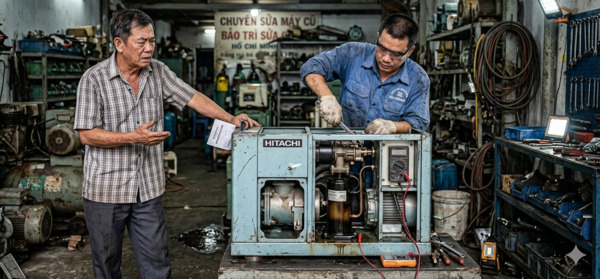 Sai lầm phổ biến khi mua máy nén khí cũ giá rẻ