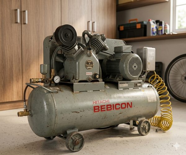 Máy nén khí 1HP cũ thiết kế nhỏ gọn cho nhu cầu dân dụng
