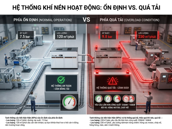 Công suất quyết định khả năng tạo khí và độ ổn định hệ thống.