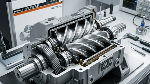 Công nghệ đầu nén máy nén khí Hitachi 7.5kW hiệu suất cao