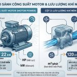Phân biệt công suất motor và lưu lượng khí nén