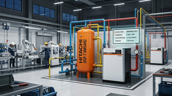 Bảo trì máy nén khí Hitachi 7.5kW dễ dàng và nhanh chóng