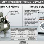So sánh máy nén khí trục vít và piston chi tiết nhất