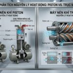 Nguyên lý hoạt động của máy nén khí trục vít và piston