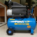 Máy nén khí Puma 2HP cũ dùng trong tiệm rửa xe nhỏ