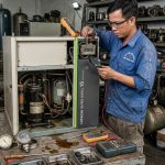 Kiểm tra số giờ chạy thực tế của máy nén khí Nhật bãi