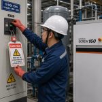 Ngắt toàn bộ nguồn điện và treo bảng cảnh báo