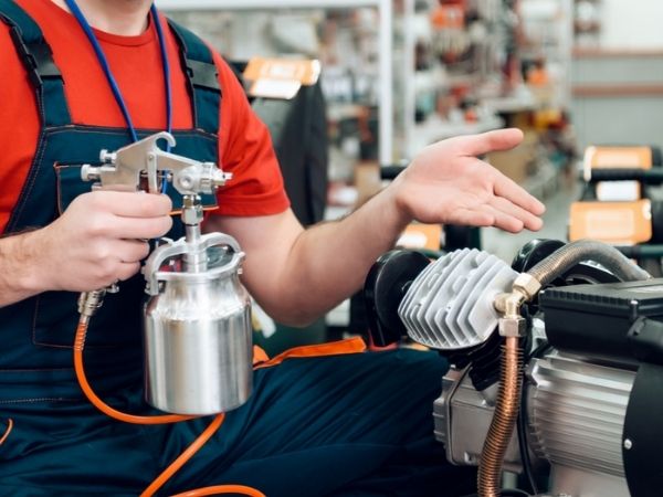 Kết nối máy nén khí với súng phun sơn đúng kỹ thuật