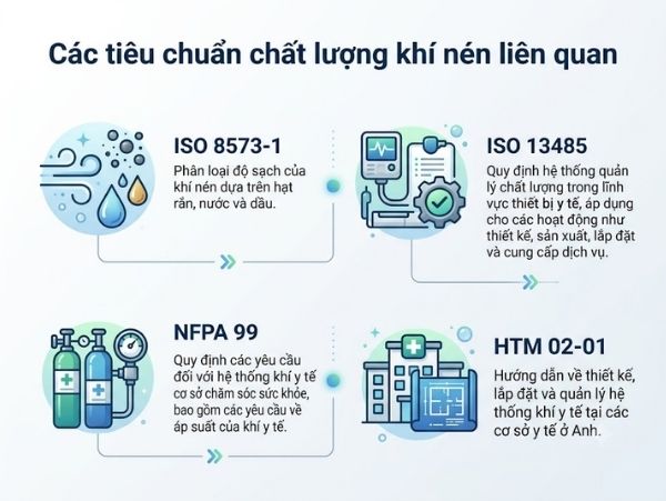 Các tiêu chuẩn chất lượng khí nén liên quan