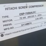 Đọc nameplate thông số kỹ thuật của máy nén khí Hitachi
