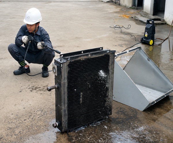 Cách súc rửa & vệ sinh két giải nhiệt máy nén khí bị tắc hiệu quả